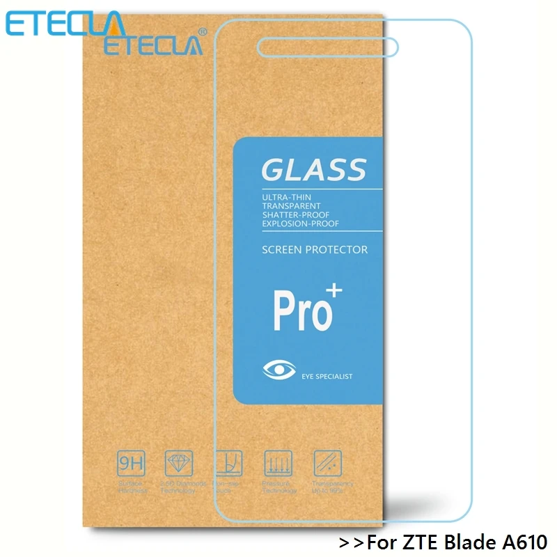 Закаленное стекло для ZTE Blade A610 защитное Plus прозрачная стеклянная пленка экрана A