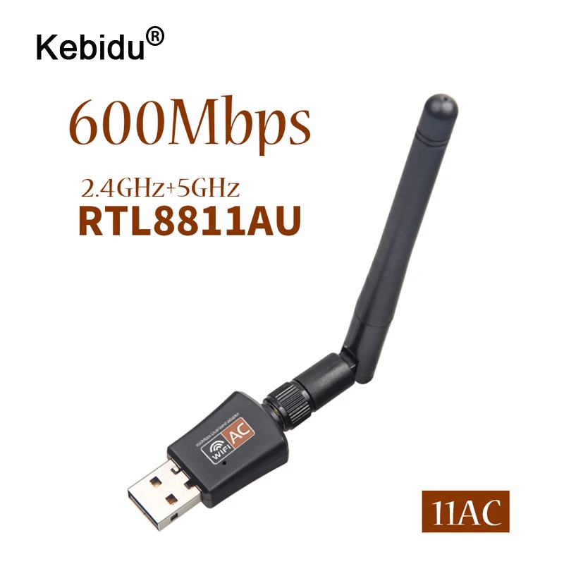 Kebidu USB Wi Fi беспроводная Ethernet Сетевая карта 5 ГГц 2 4 600 Мбит/с адаптер для Windows XP Win Vista