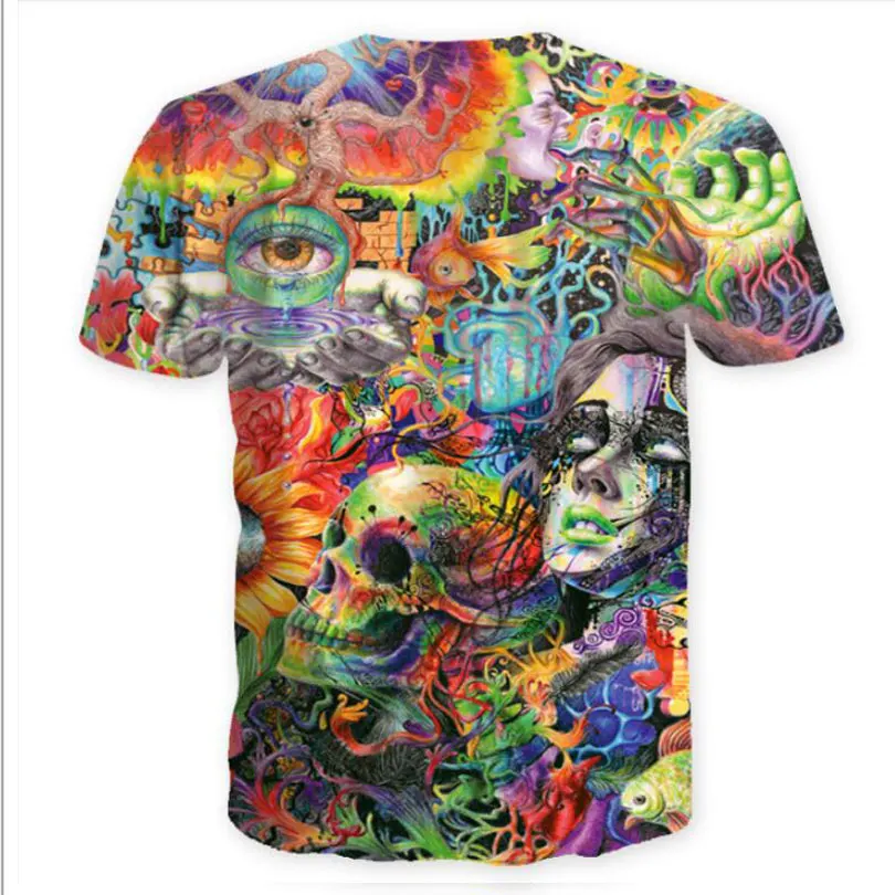 2018 летние Юго-Восточной Азии Новый стильный с коротким рукавом Футболка 3d