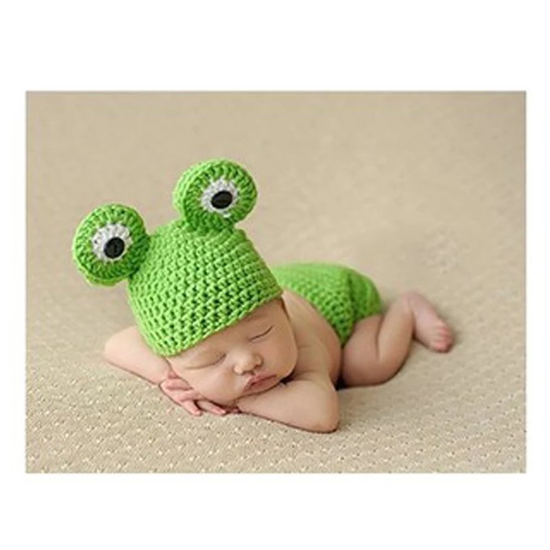 Ручная вязка новорожденных 0-3 месяцев младенцев животных вязание крючком