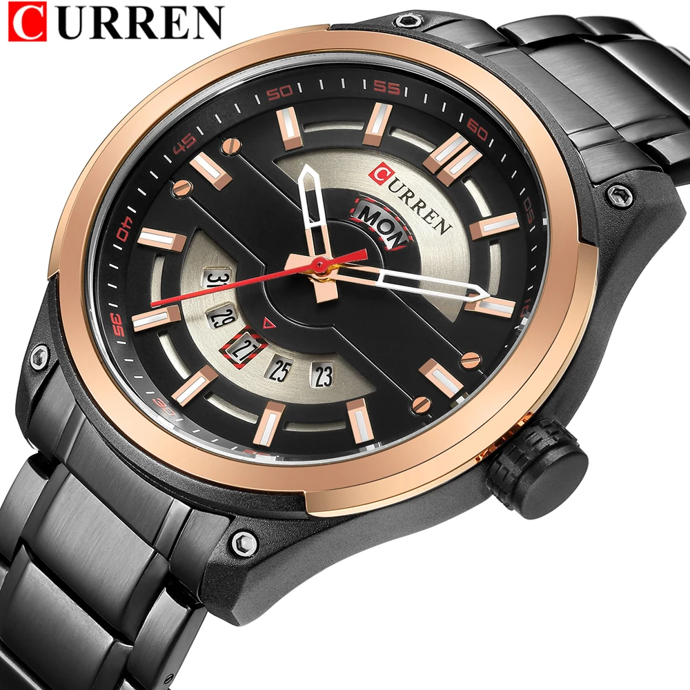 

CURREN Brand Men Watches Business Quartz 30M Waterproof Watches Men's Stainless Steel Band Auto Date Wristwatches Relojes