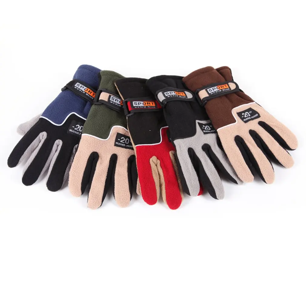 

Outdoor Autumn Winter Men Gloves Warm Fleece Male Sports Gloves Full Finger Gloves Breathable Hunting Cycling Gloves