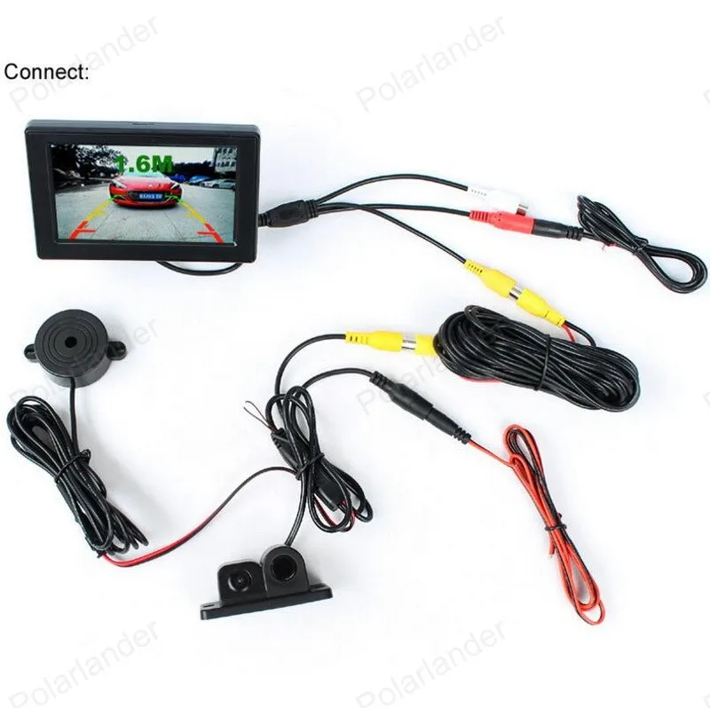 3 в 1 автомобильная Система помощи при парковке с ЖК-дисплеем 4 дюйма | Автомобили и
