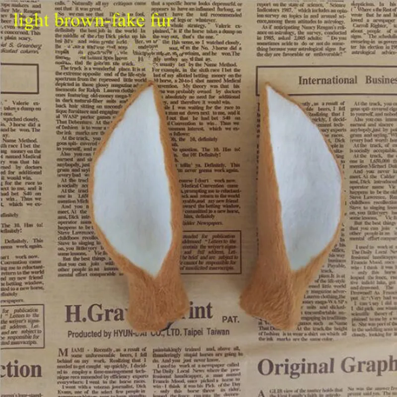 light brown-fake fur ZILIN искусственный олень уши красивые оленьи уши креативный DIY материал для повязка на глаза для косплея 3 цвета на выбор - Цвет: light brown-fake fur