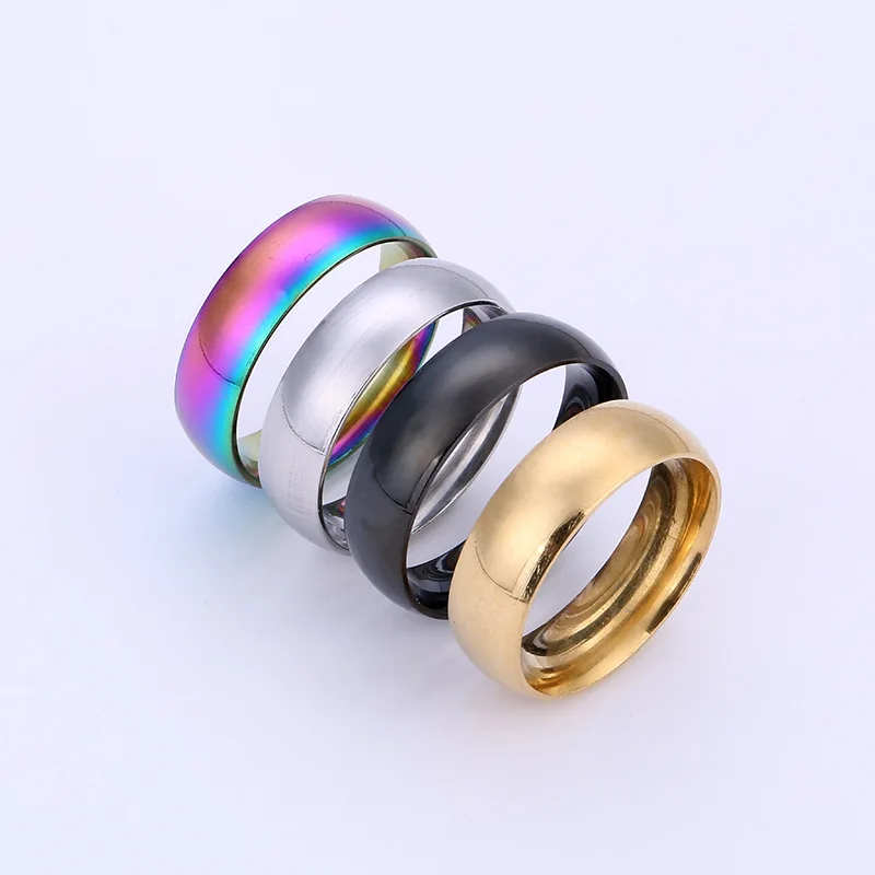 Мужское серебряное кольцо из титановой стали 6mm2019|Кольца| |
