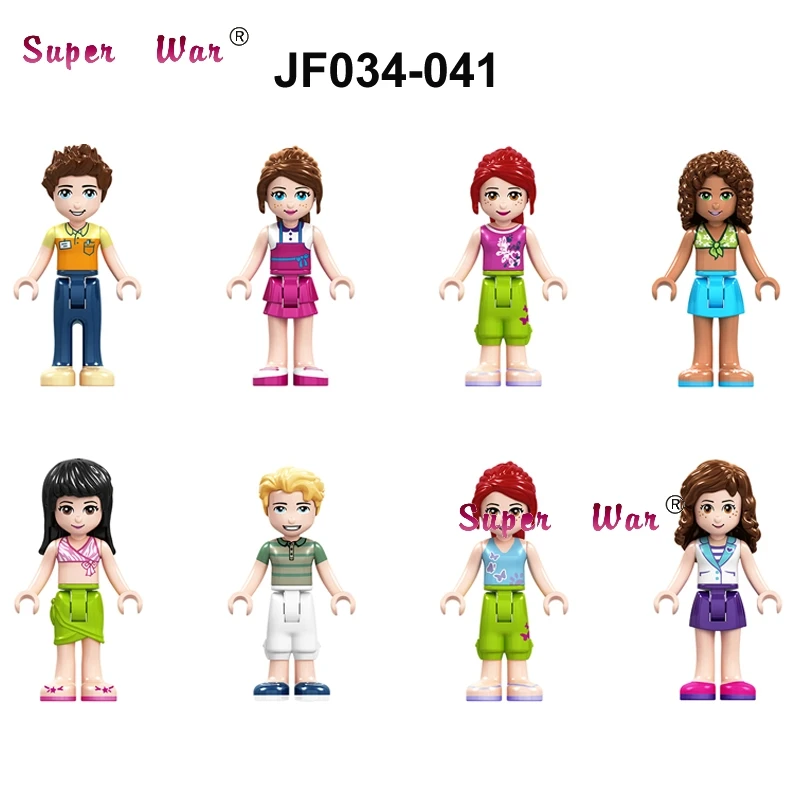 10Set-JF034-041 10 компл. Мультфильм серии 4 девочки время приключений игрушки История Бэтмен фильм Seiya строительные блоки модель детей - Цвет: 10Set-JF034-041