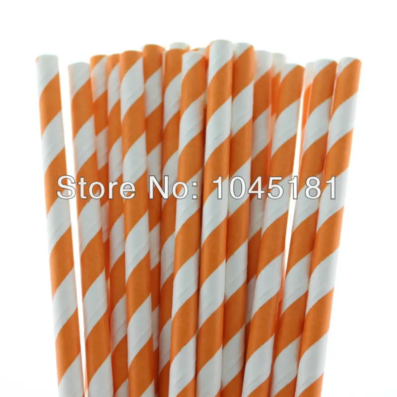 Шеврон Полосатый горошек бумаги соломинки-черный или оранжевый Хэллоуин
