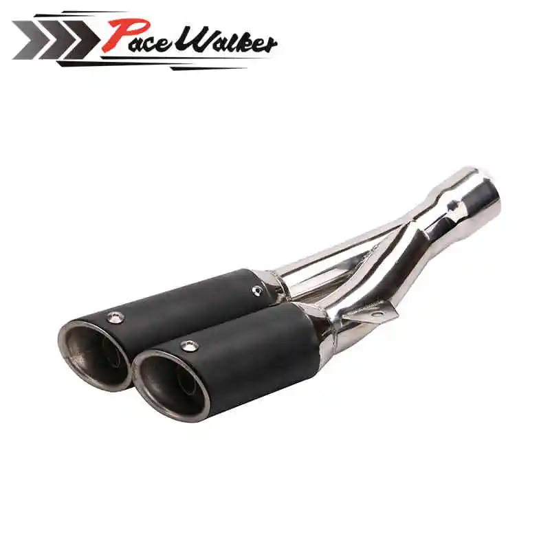 Универсальный двойной Мотоцикл выхлопная труба глушителя слипоны для