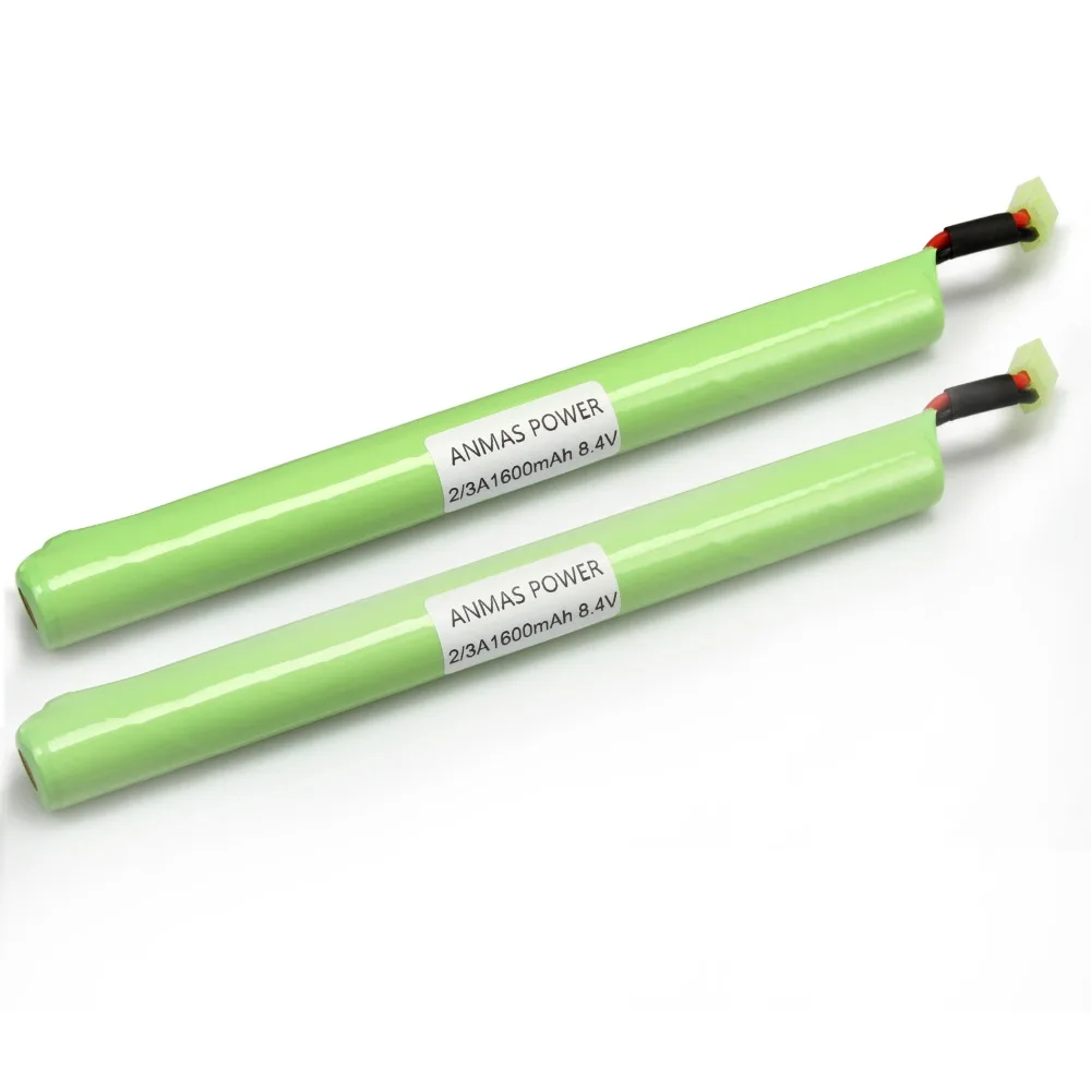 2x8 4 V 1600mAh NiMH 2/3A Airsoft Gun Stick перезаряжаемый аккумулятор мини разъем Tamiya|Комплекты
