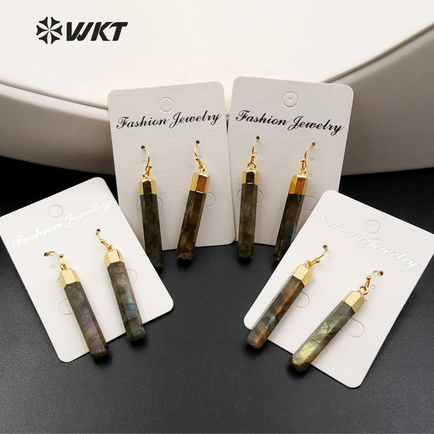 5 шт./лот серьги подвески из натурального Лабрадорита длина 40 мм шт./лот|earrings