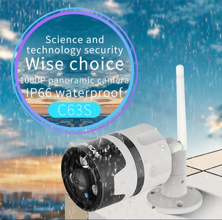 Vstarcam, 1080 P, ip-камера, уличная, Wifi, камера, IP66, водонепроницаемая, обнаружение движения, ночное видение, панорамная, цилиндрическая камера C63S