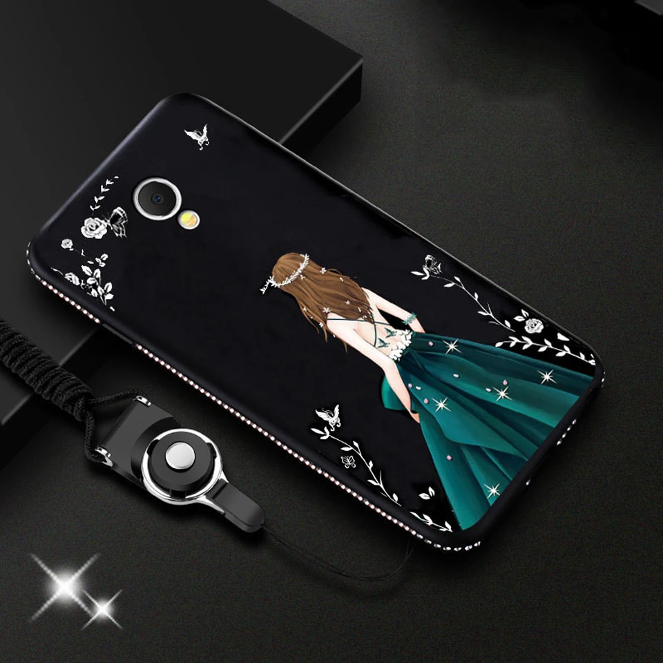 Милый мягкий чехол из ТПУ Блестки с бриллиантами для MeiZu M5 Note M3 M5S M6 iphone X SE 5 5S 6 6s 7 8
