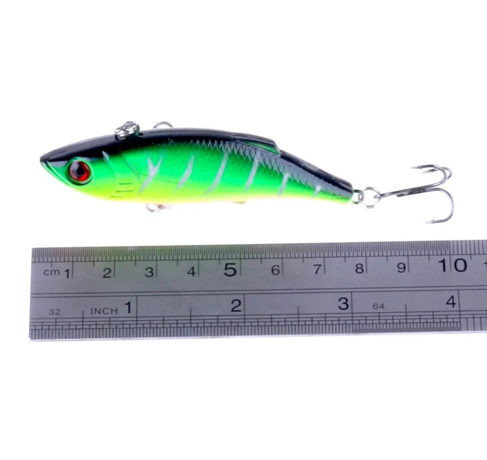 

HENGJIA hard plastic game vib fishing lures artificial wobblers crankbaits catfish pesca swim baits 7.5cm 10g 6#hooks