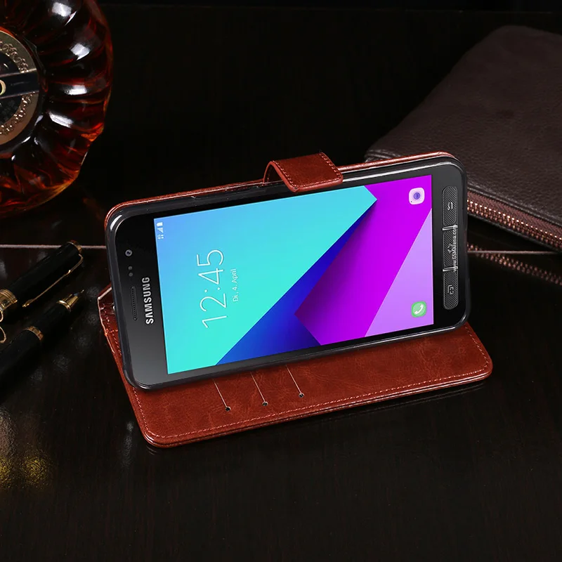 Роскошный кожаный флип-чехол для samsung Galaxy Xcover 4 чехол задняя крышка телефона G390F