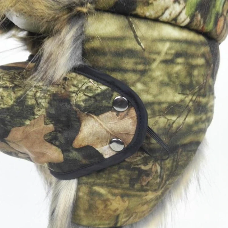 Открытый Bionic Камуфляж Дерево листья камуфляж зимняя охотничья шапка