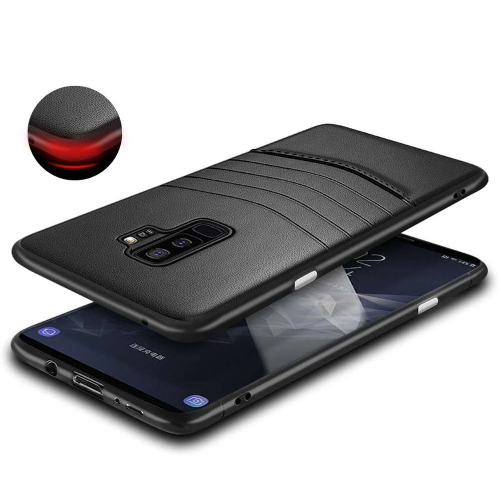 OTAO Кожаный противоударный чехол для samsung Galaxy S9 S8 S10 Plus S10E Note 9 8 с мягкими краями