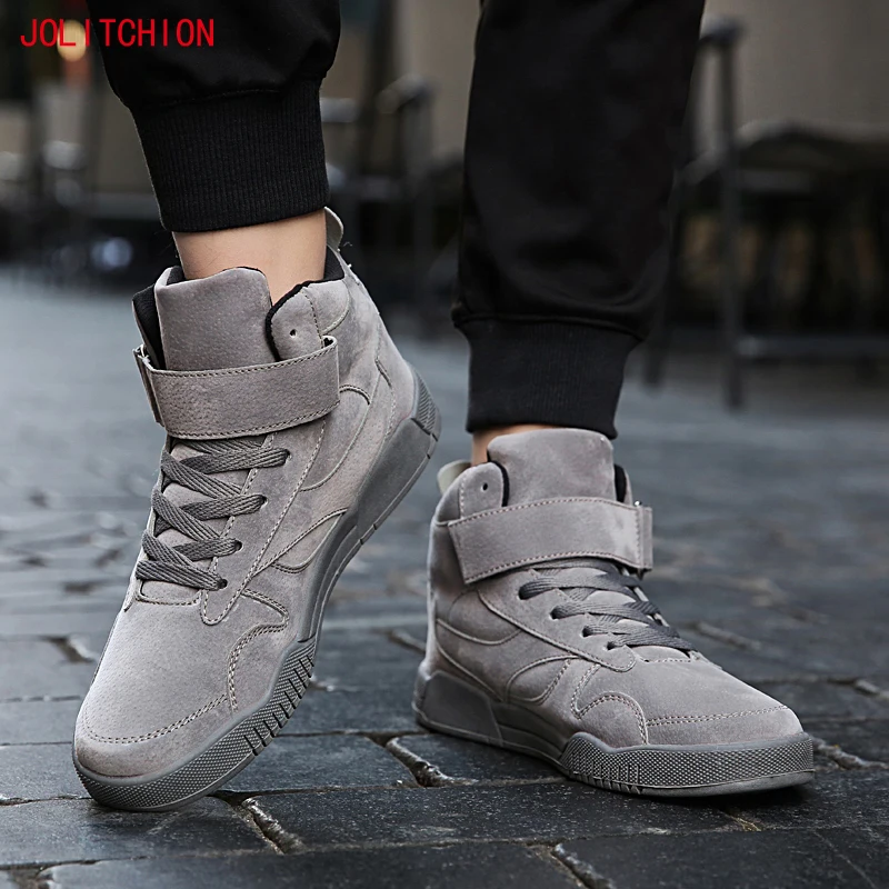 

Hot 2018 High Top Male Casual Shoes Trend Man suede Shoes Breathable Flats Fashion Zapatos Hombre Mens Sneakers Sapato Masculino