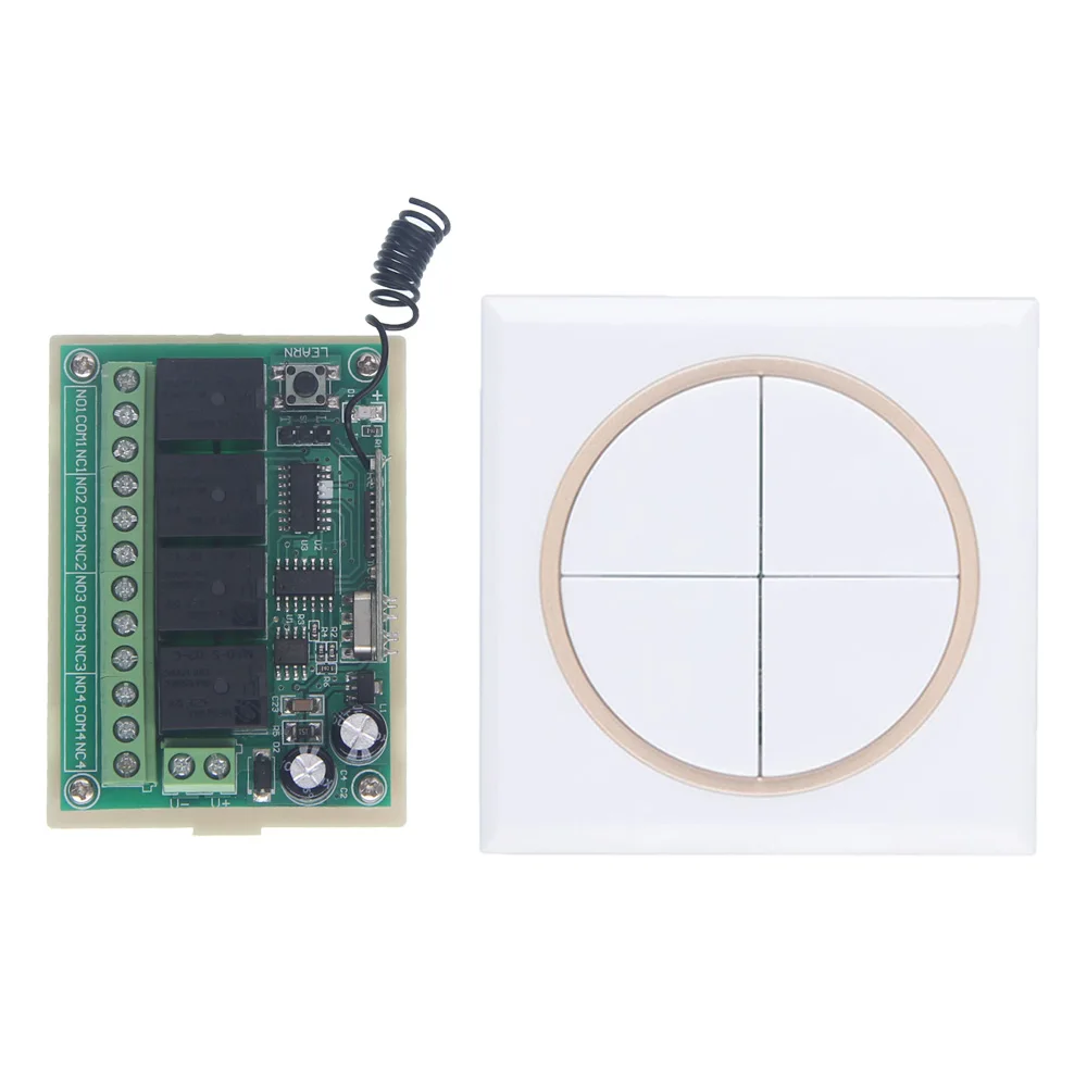 DC 12V 4 CH 4CH RF беспроводной переключатель системы дистанционного управления 315/433 MHz +