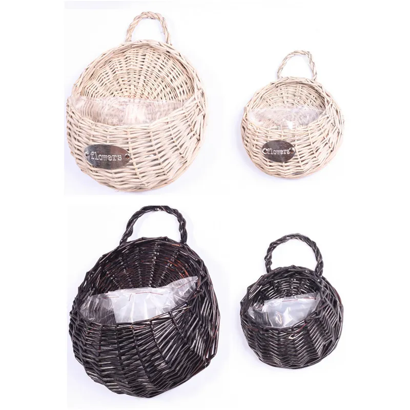 30*35 см декоративные плетеные корзины ручной работы настенная Цветочная корзина