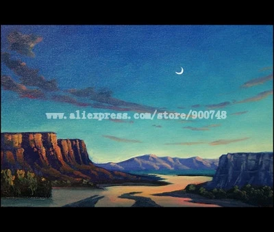Импрессионизм Винтаж высокого качества Пэрриш Moon яркие картины маслом холст