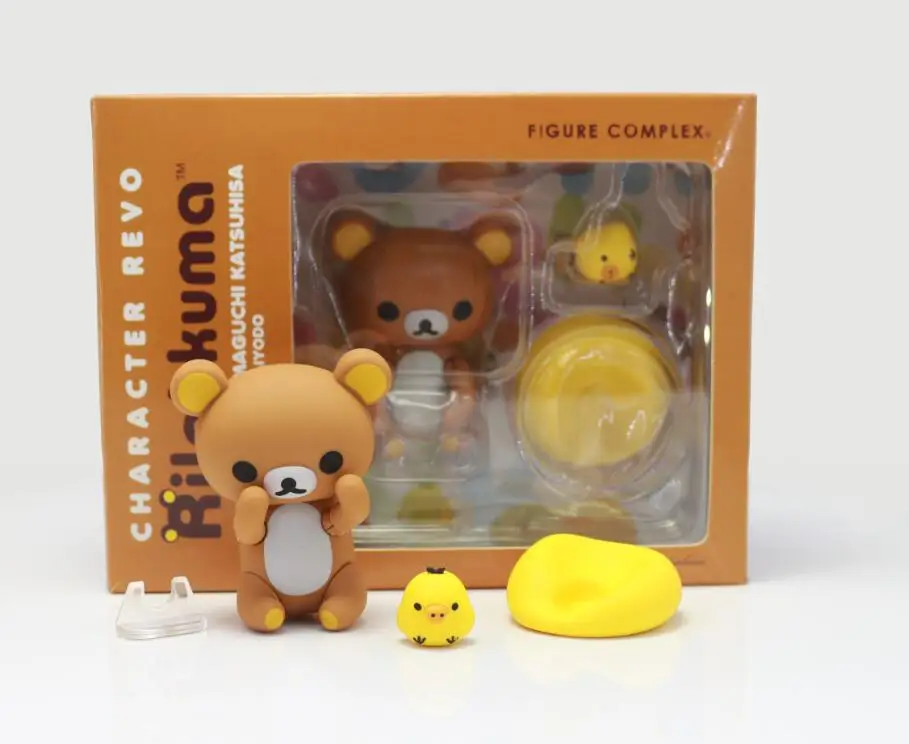 Фигурка сложного персонажа Revoltech Rilakkuma ПВХ фигурка Коллекционная модель игрушки кукла 7 см коричневый/розовый