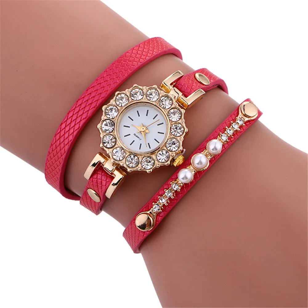 Роскошные часы для женщин известного бренда 2019 Стильный Простой Кожаный браслет