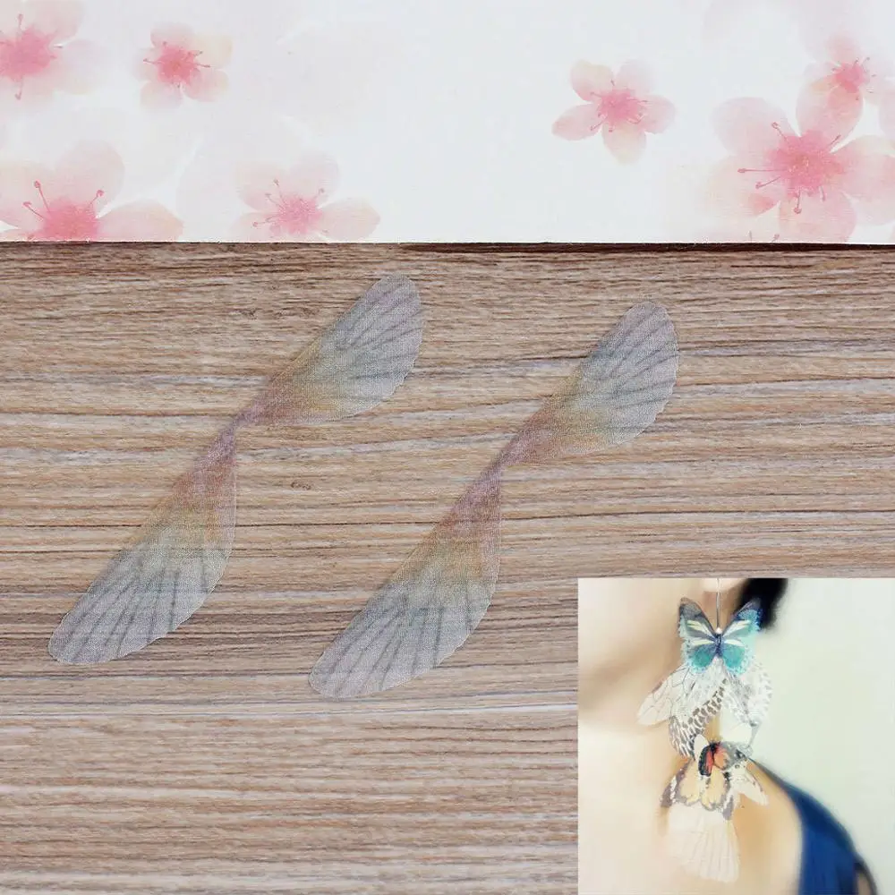 4 шт. органза Эфирная бабочка крыло для DIY& ремесло, 8 см длиной - Цвет: 5