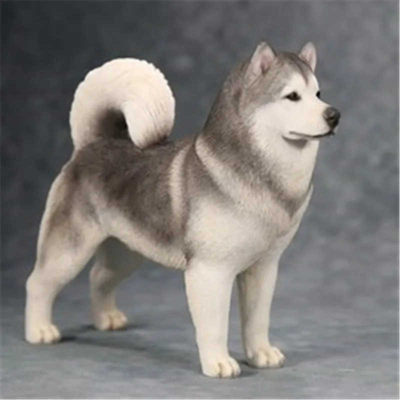 Моделирование животных милый щенок статуя Alaskan Malamute 1/6 креативный домашний декор