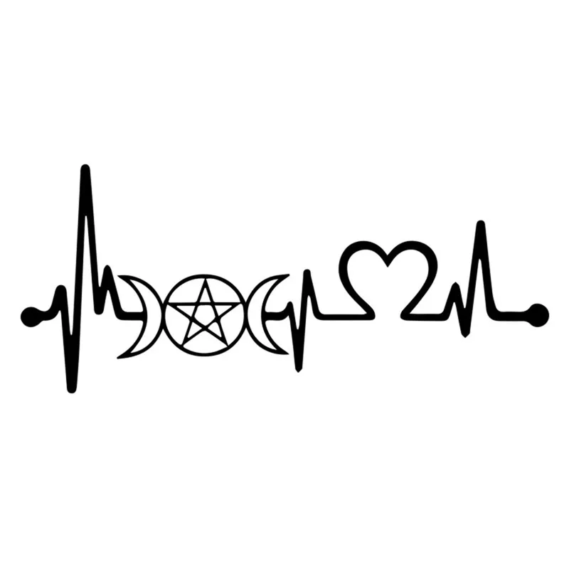 Греческая богиня Pagan Wiccan Heartbeat Стикеры с линией жизни для автомобильного