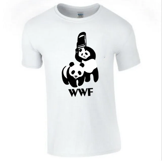 Бесплатная доставка WEWANLD WWF Wrestling Panda Comedy футболка с коротким рукавом мужская