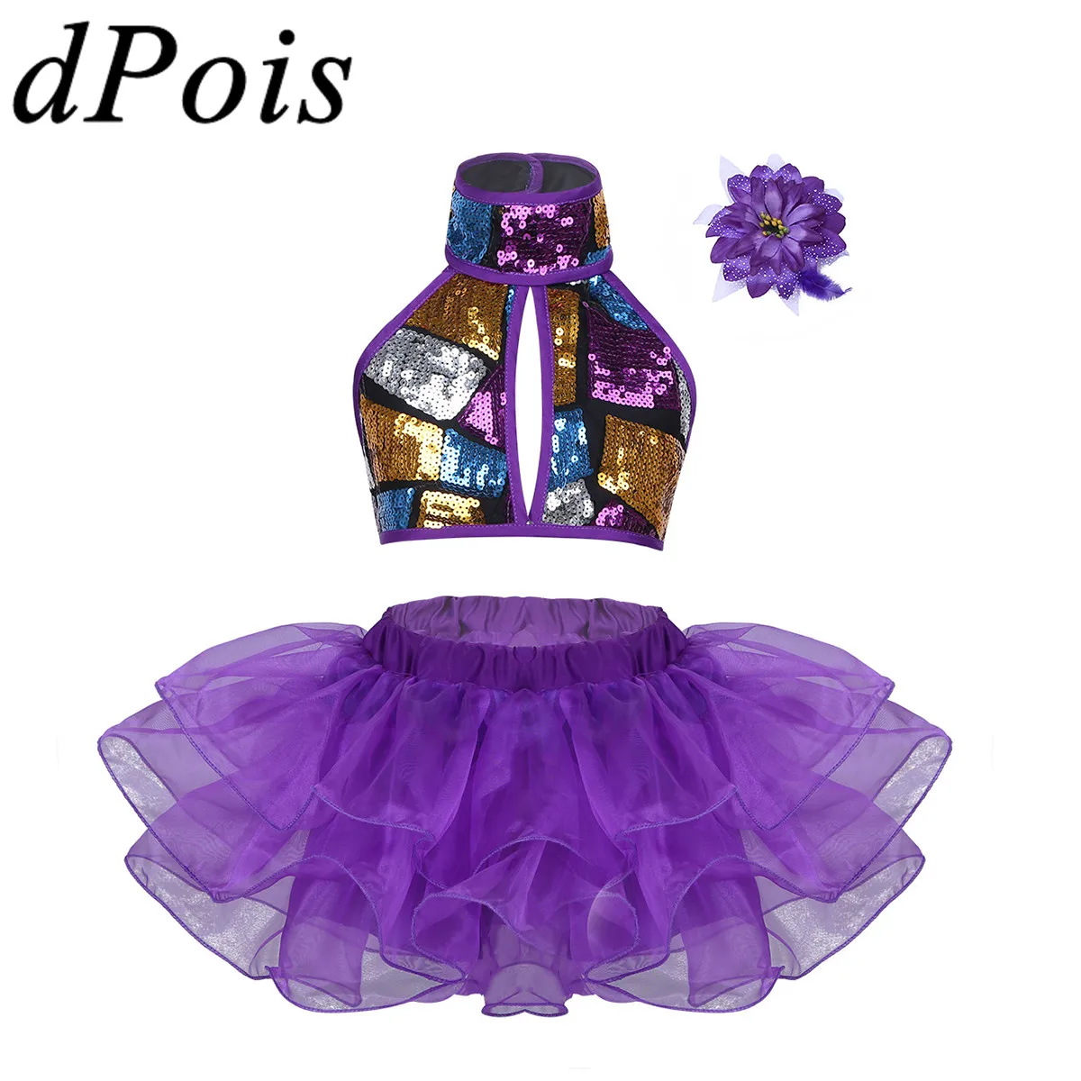 DPOIS Girls Contemporary Jazz Hiphop Gymnastics Leotard Dance Costume Kids Top Tutu Skirt Sequins Shiny Gym Ballet Dancing Dress
DPOIS Girls Contemporary Jazz Hiphop Gymnastics Leotard Dance Costume Kids Top Tutu Skirt Sequins Shiny Gym Ballet Dancing Dress