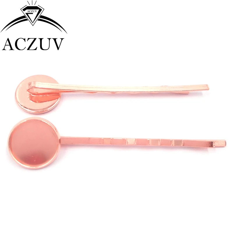 Медные шпильки для волос 100 шт./лот 6 цветов основа зажим лоток внутренний размер 10