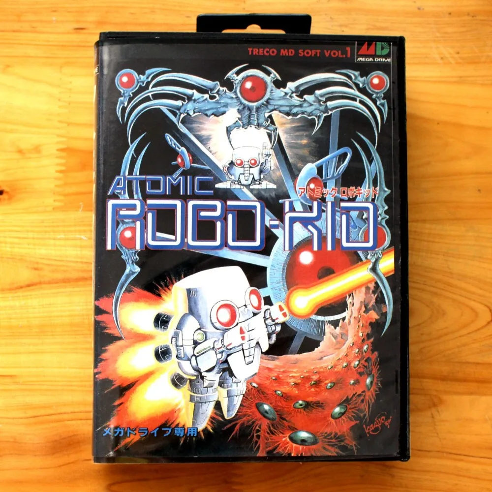 Атомно Rogo Kid 16 бит SEGA MD карточная игра с коробку для Sega игры Mega Drive Genesis|sega md game card|sega