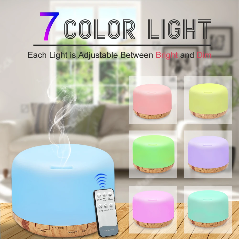 ZIFENGZHILIAN 300ML Remote Control Ultrasonic Air Humidifier With 7 Color Lights Aromatherapy Essential Oil Aroma Diffuser | Бытовая