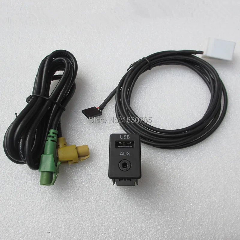 Aux usb входной адаптер переключатель с переходным кабелем для vw volkswagen Passat B6 B7 CC Touran
