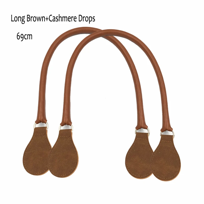 Long Brown Короткая Длинная полиуретановая круглая ручка ремня с d-образной пряжкой капли для города шик Obag корзина ведро Классическая мини женская сумка O сумка сумки - Цвет: Long Brown