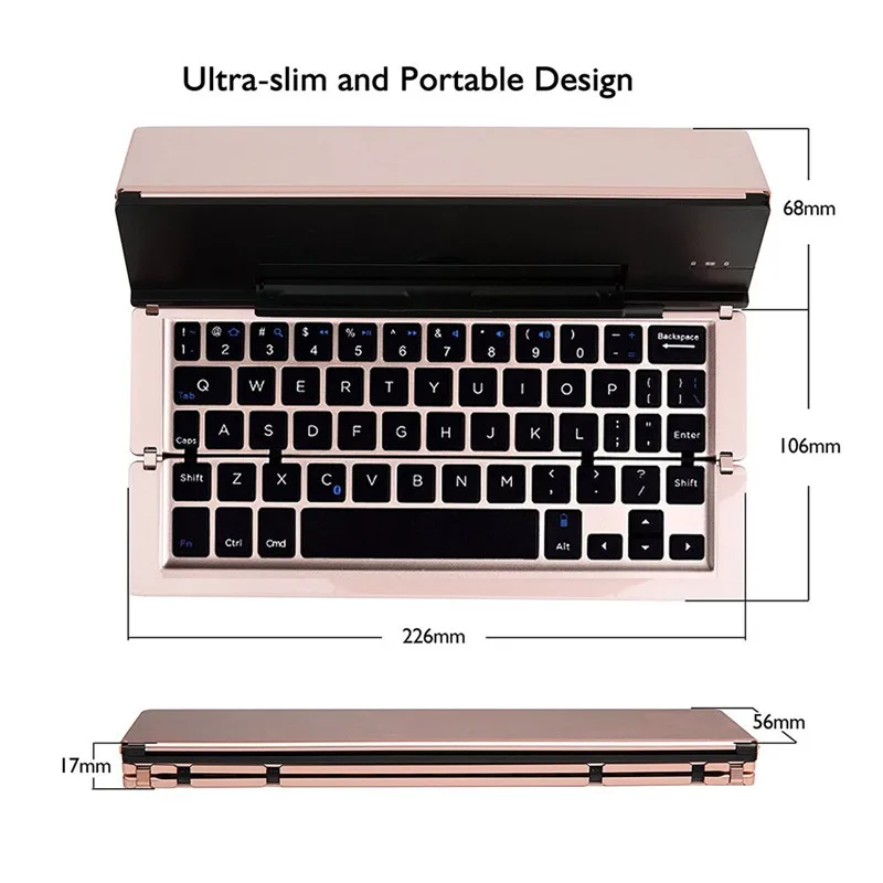 Basix Bluetooth складная беспроводная клавиатура сенсорная панель Складная мини