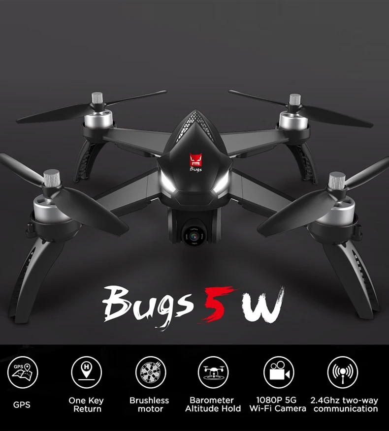 MJX ошибки 5 Вт B5W Радиоуправляемый Дрон RTF 5 г Wi-Fi FPV 1080 P Камера с gps Follow Me режим радиоуправляемый квадрокоптер vs MJX ошибки 2 B2W вертолеты D30