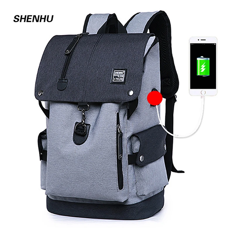 Новый Оксфордский мужской рюкзак Водонепроницаемый USB зарядка Противоугонный