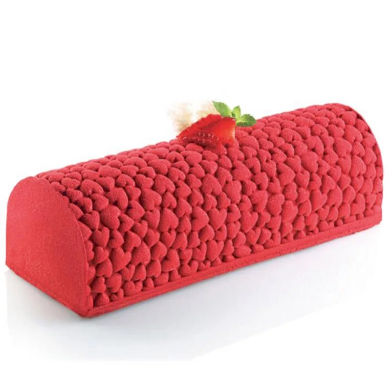 2 шт силиконовые формы сердца текстура коврик торт формы выпечки лист Twinkie мусс Buche Log Kit жаропрочная посуда для десерта сковорода для выпечки Плесень инструменты