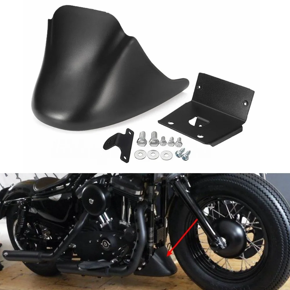 Мотоцикл черный Передний спойлер подбородок обтекатель Крышка для Harley Davidson Sportster