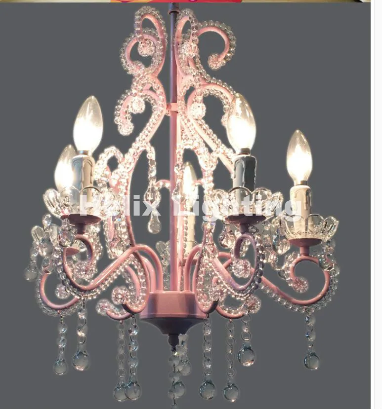 Бесплатная доставка розовая люстра в стиле ар деко смешанный цвет белый E14