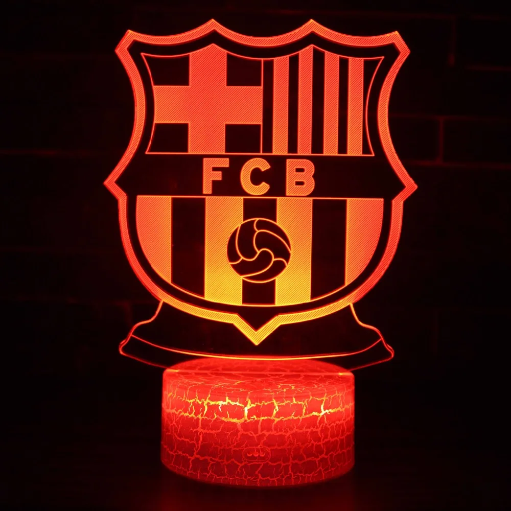 FCB-клубов Sport 3D светодиодный светильник 7 цветов сенсорный выключатель базы