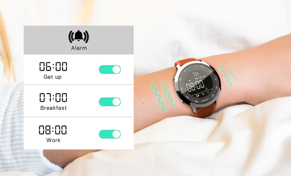 LOKMAT спортивные часы Bluetooth водостойкие мужские умные часы цифровые ультра-длинные ожидания поддержка вызова и SMS напоминание SmartWatch