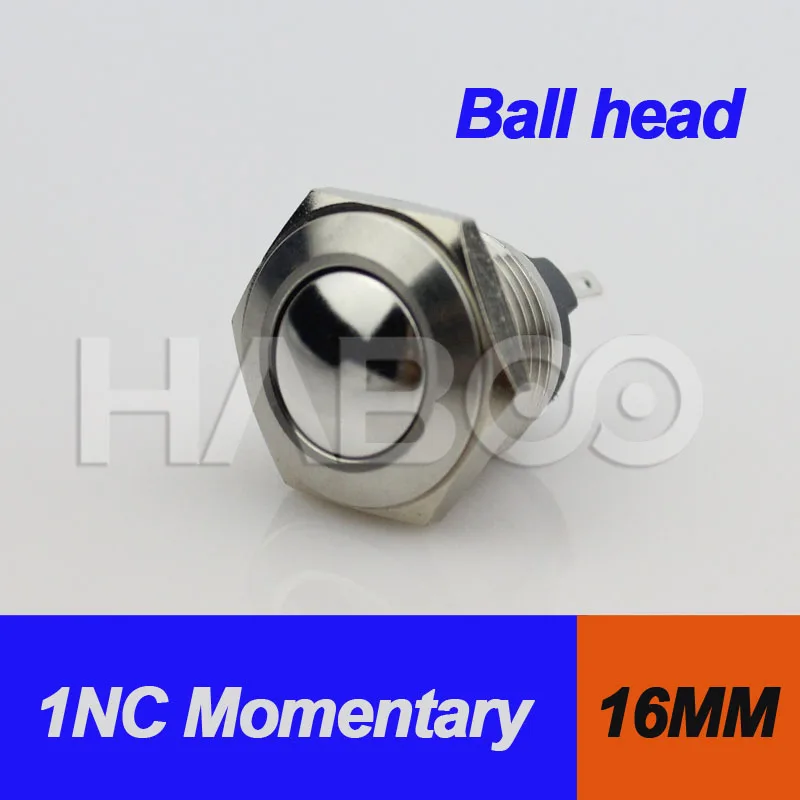 1 шт. бесплатная доставка диаметр 16 мм мгновенный Тип печатной платы 1NC шаровая