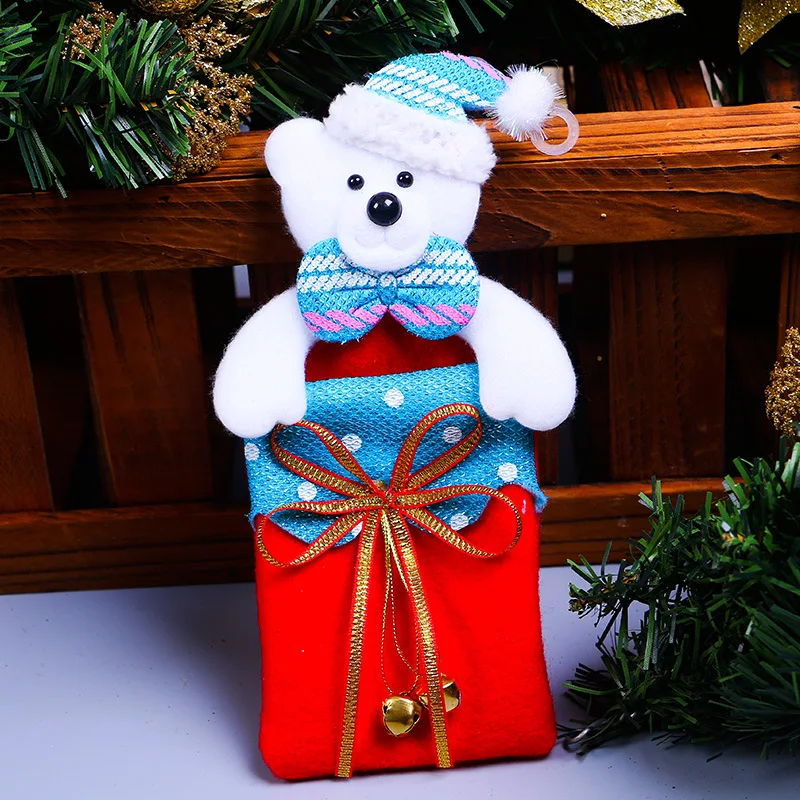 Zilue 4 шт./лот Рождественские елочные украшения детские подарочные сумки 20*10 см