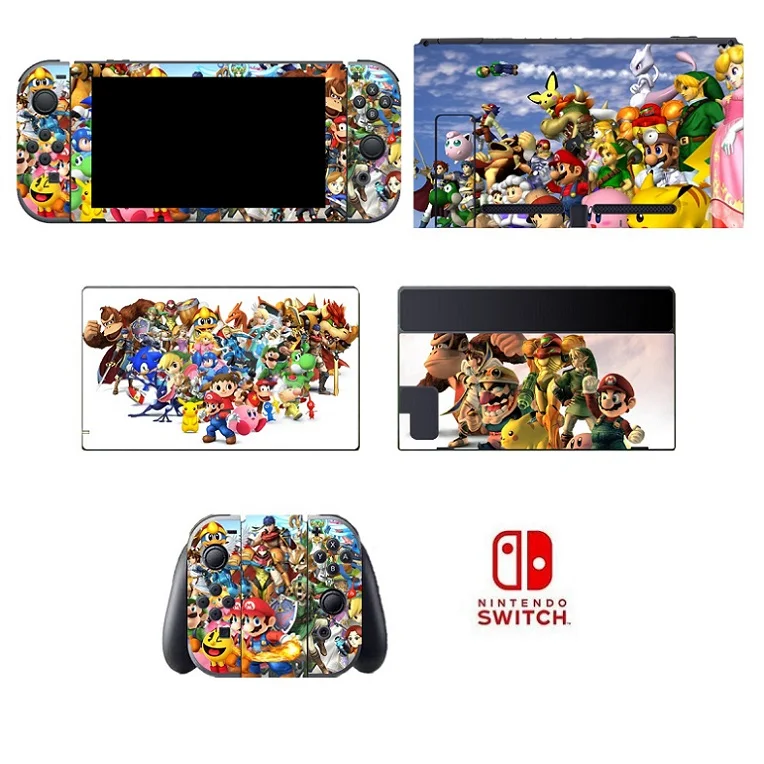 Switch-055 Super MARI0 виниловые наклейки на кожу защитные для nyd Switch skins стикеры s NS консоль Nintendo doswitch - Цвет: Switch-055