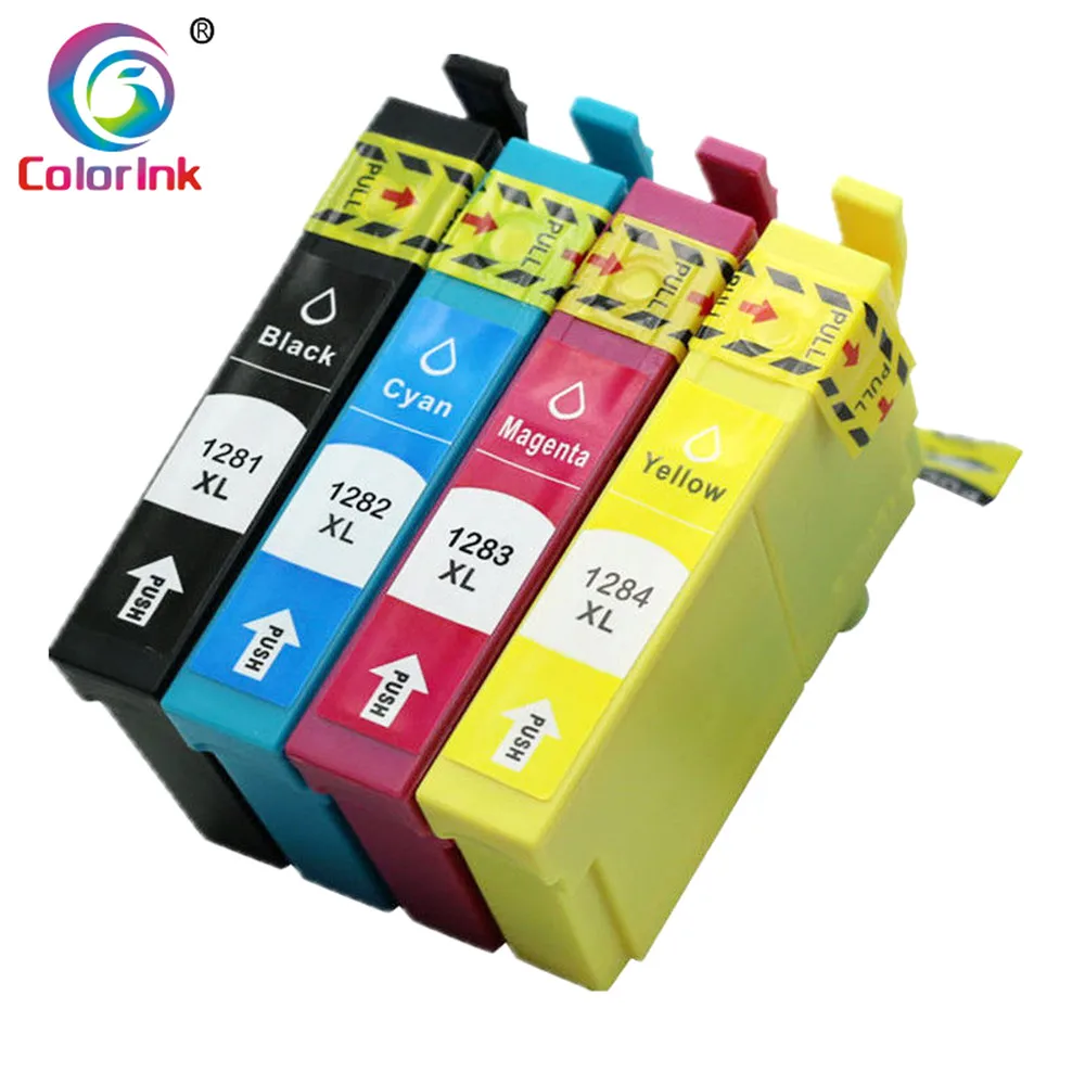ColorInk 4PK for Epson T1281 1282 1283 1284 ink cartridge Stylus S22/SX125/SX130/SX230/SX235W/SX420W (1BK*1C*1M*1Y) | Компьютеры и