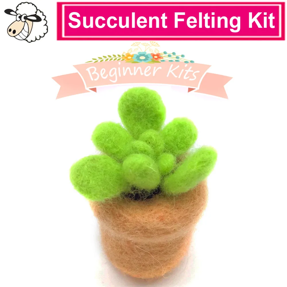 

Feltsky Succulent Needle Felting Kit DIY Wool with 3 Needle Felting Needles Wool for Felting in English Instruction (7)