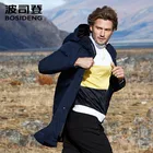 BOSIDENG Новый пуховик для мужчин зимняя ветровка Длинная Верхняя одежда с капюшоном водонепроницаемая длинная свободная B80132113